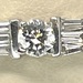 14K WHITE GOLD RING WITH BAGUETTES SIZE 9