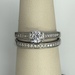 Silver Ring Sz:8 4.50gms 0.925% STERLING SILVER CZ BRIDAL SET SIZE 8