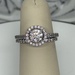  Silver Ring Sz:8 4.50gms 0.925% STERLING SILVER CZ BRIDAL SET SIZE 8