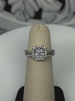  STERLING SILVER CZ BRIDAL SET SIZE 6