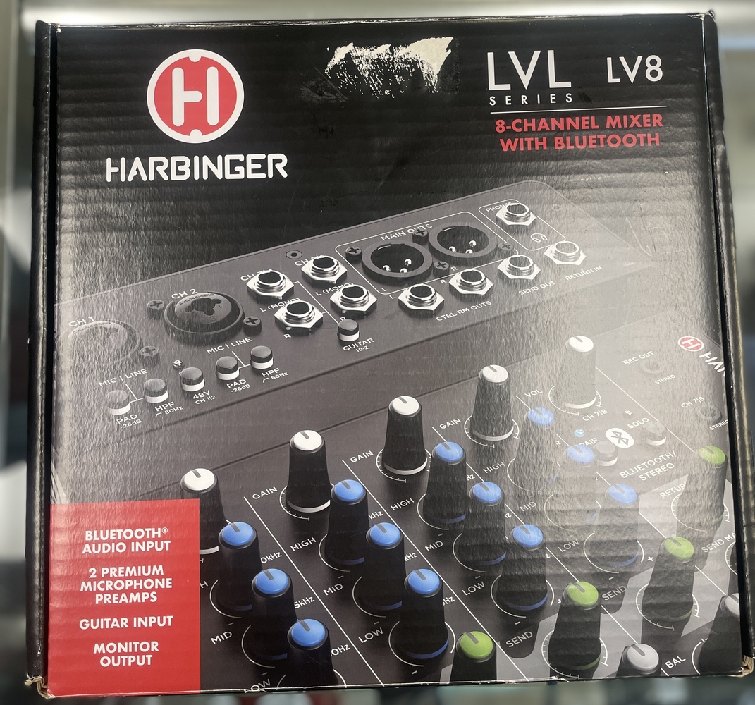 Harbinger LV8 LVL Series 8Channel Mixer with Bluetooth Pawn Express