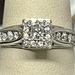 14K WHITE GOLD ANTIQUE STYLE CLUSTER SIZE 6.5