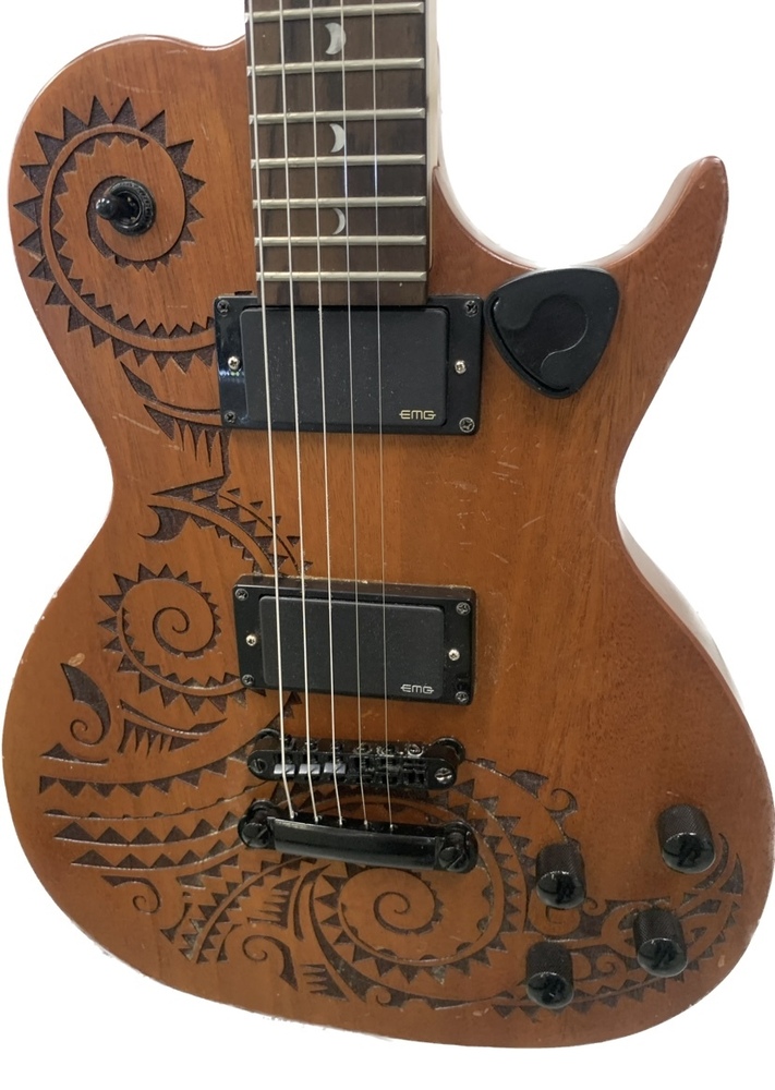 Luna Professional Etched-wood Solid-body Electric Guitar
