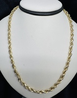 22'' 10K YELLOW GOLD ROPE NECKLACE