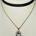  14 YELLOW GOLD BLUE TEAR DROP WITH DIAMONDS ON ROPE CHAIN