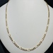  30'' 14K YELLOW GOLD FIGARO NECKLACE