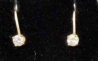  14K YELLOW GOLD SCREW ON UN-PIERCED EARRINGS. 