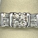  14K WHITE GOLD BAND WITH VARIOUS SHAPED DIAMONDS SIZE 5