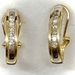 14K YELLOW GOLD OBLONG HOOP EARRINGS WITH CHANNEL SET DIAMONDS