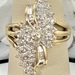 10K YELLOW GOLD WATERFALL CLUSTER RING SIZE 7