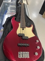 YAMAHA BB434 RED SCARLET BASS GUITAR W/SOFT GIG BAG CASE. 