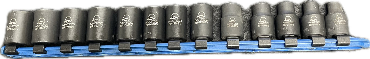 MATCO BP19M6V-BP7M6V 13PC METRIC IMPACT SOCKET SET 