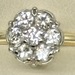  14K YELLOW GOLD FLOWER CLUSTER RING Size 6.5