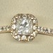 14K ROSE GOLD PRINCESS CUT DIAMOND RING Size 6.5 