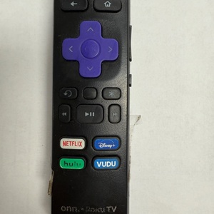 50" roku tv with power cord, remote and stand