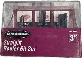 WARRIOR 68869 STRAIGHT ROUTER BIT SET