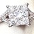  SQUARE CLUSTER 14K WHITE GOLD RING SIZE 5.5