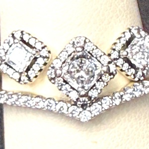  STERLING SILVER PANDORA RING SET SIZE 9
