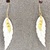 10K YELLOW GOLD HANDMADE EARRINGS WITH WITH FEATHERS