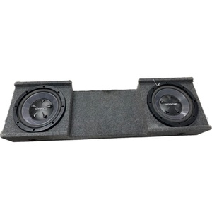 Sealed Under-Seat Carpeted Subwoofer Box with 2 Kenwood KFC-W112S