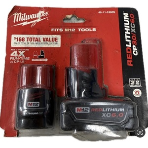 M12 RED LITHIUM XC6.0 BATTER PACK AND BATTER RED LITHIUM NEW IN BOX