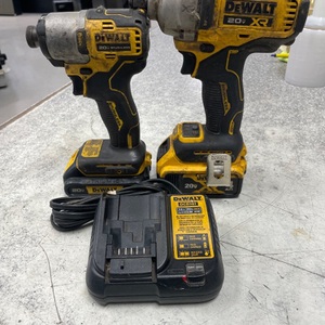 DEWALT TOOL KIT (1/4" IMPACT DRIVER, 1/2" IMPACT WRENCH, BATTERIES & CHARGER