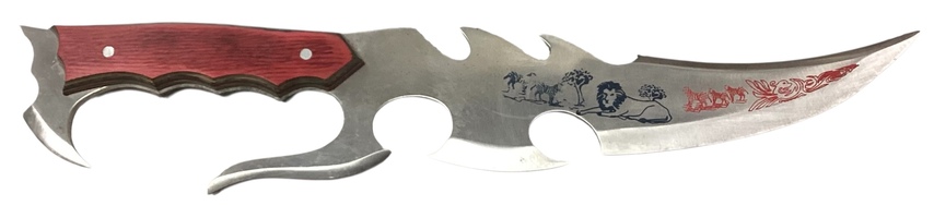 RED HANDLED GENERIC KNIFE