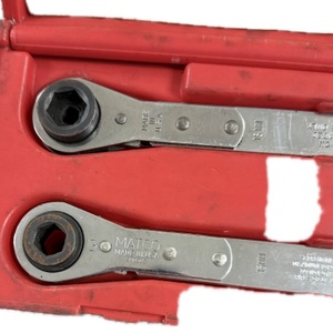 2 pc serpentine belt wrench kit in red case 