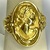  18K GOLD CLASSIC GOLD CAMEO RING SIZE 7