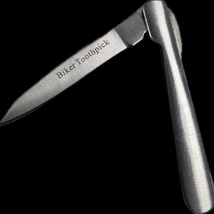 biker toothpick SINGLE BLADE POCKET KNIFE